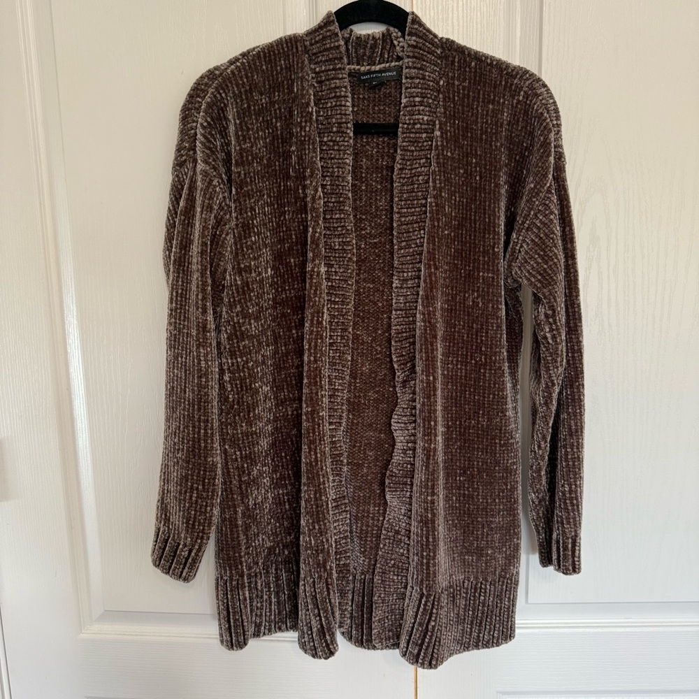 Saks Fifth Avenue Cardigan Sweater with Plush Texture